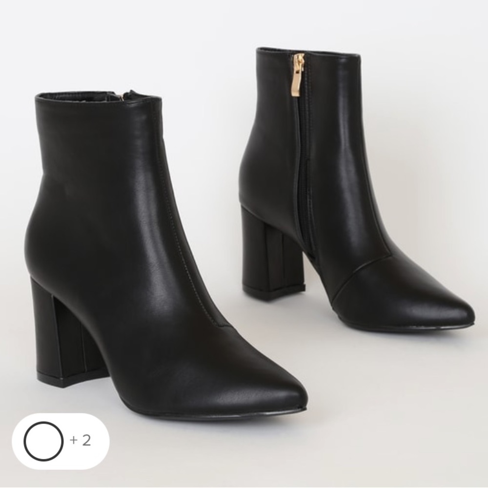 Lulus Sarai Black Pointed Booties